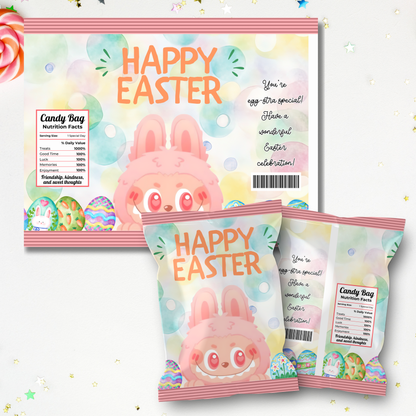 Monster Bunny Easter Chip Bag Template